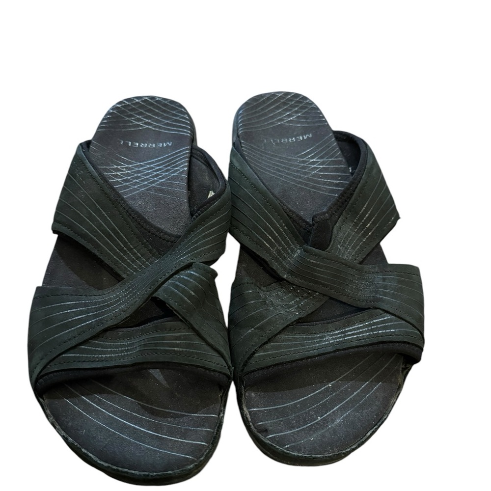 Merrell Bungee Black Slide Sandals
Women's 8 US. GUC
